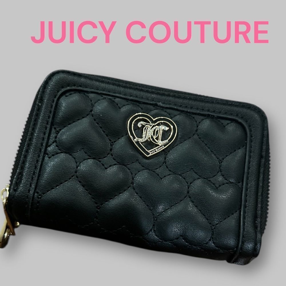 Juicy Couture Black Heart-Patterned Wallet